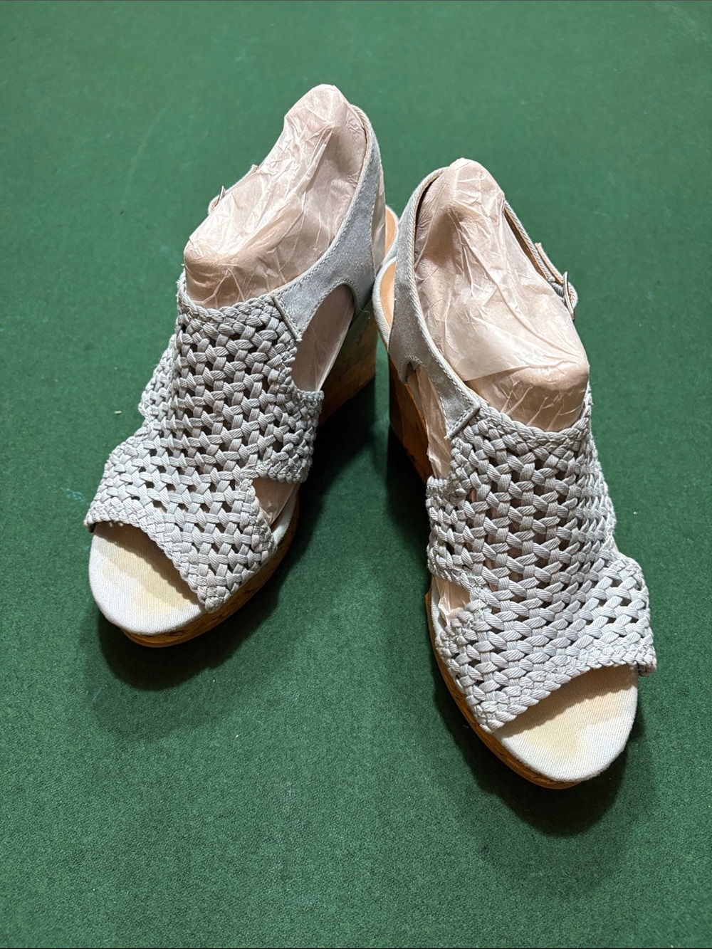 Sonoma Braided Wedge Sandals in Light blue